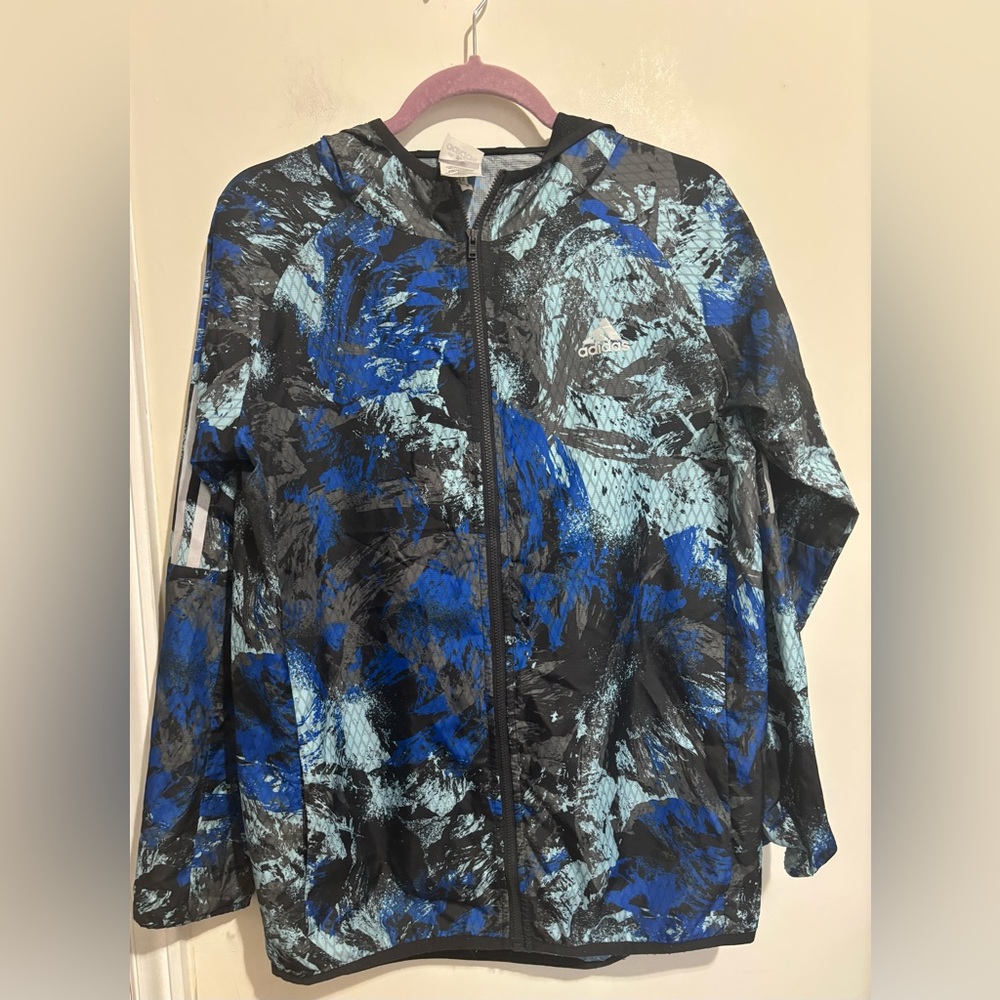 Adidas Blue and Black Performance Jacket